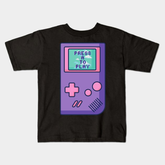 Press A to play Kids T-Shirt by KylePrescott